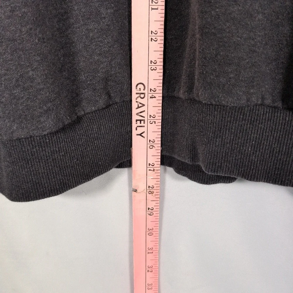Adidas Black Dark Gray Crewneck Sweatshirt size L Stripes Trefoil